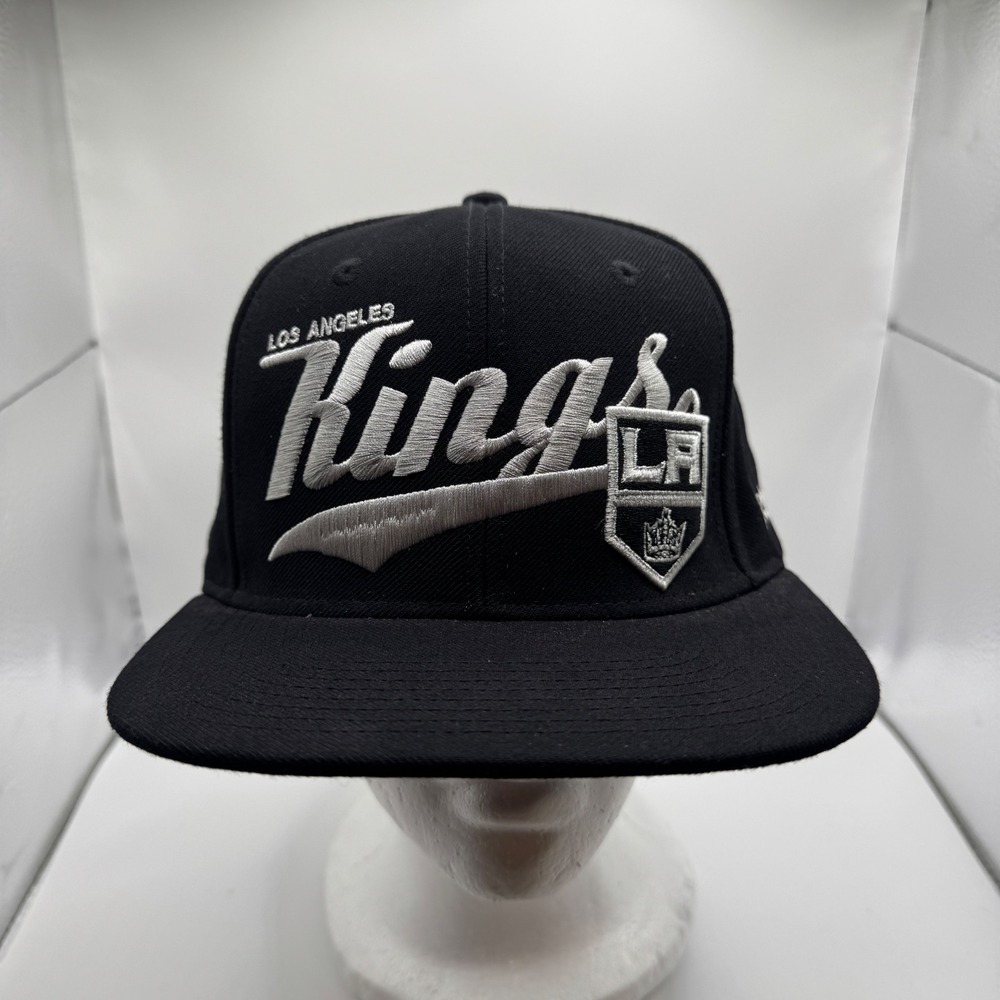 Reebok Los Angeles Kings NHL Face Off Snapback Hat Black Silver Adjustable Cap